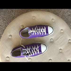 Purple Converse sneakers. Women’s 8. Men’s 6.